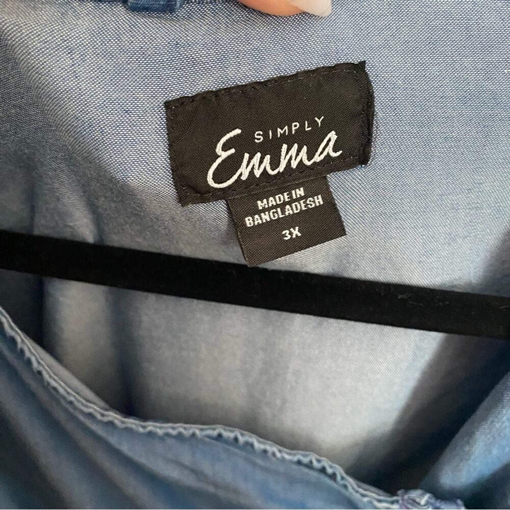 Simply Emma lightweight tensel denim jacket with hood - Picture 3 of 5